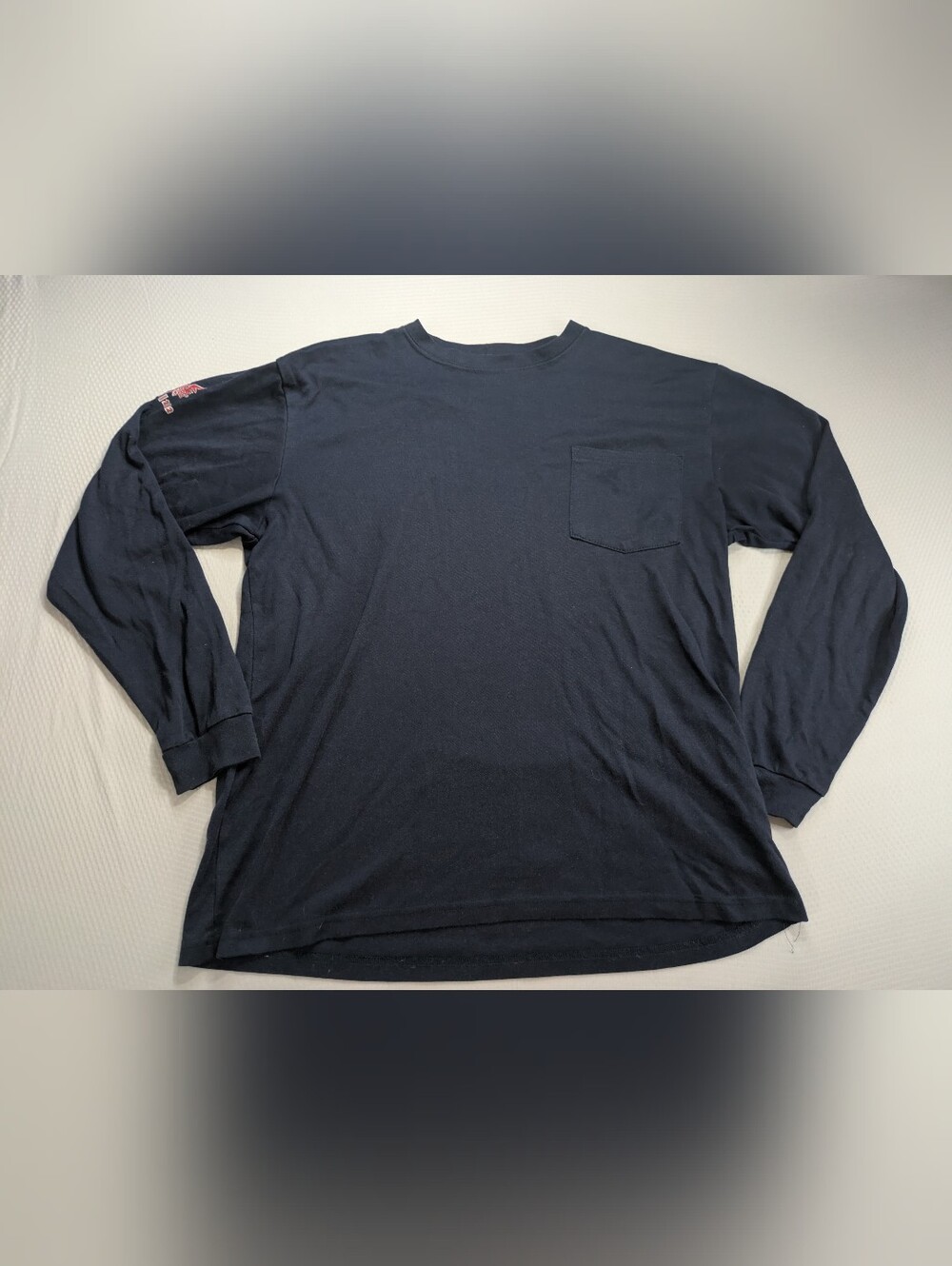 DRIFIRE Shirt Mens L Navy Blue Flame Resistant FR Long Sleeve Pocket USA Work